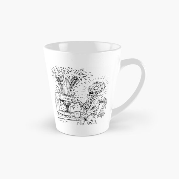 Item preview, Zombie Coffee Machine Disaster Funny Caffeine Chaos designed and sold by ComedyInkFactor.