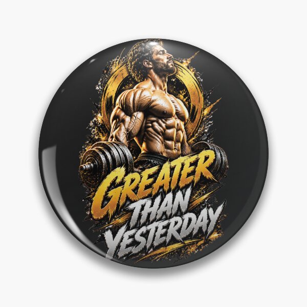 Item preview, Greater Than Yesterday | Bodybuilding Gym Motivation Design designed and sold by M. Mamdouh Artworks.