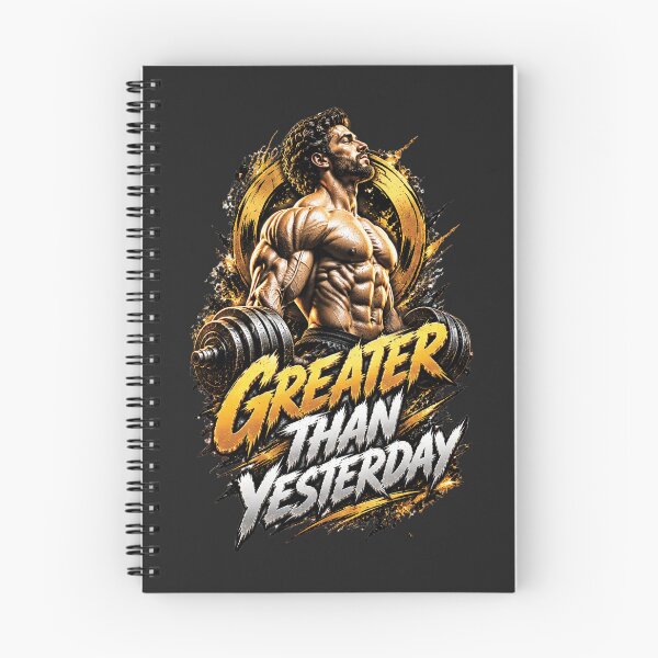Item preview, Greater Than Yesterday | Bodybuilding Gym Motivation Design designed and sold by M. Mamdouh Artworks.