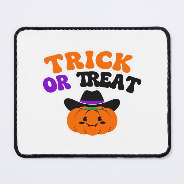 Item preview, Trick Or Treat Cowboy Pumpkin Halloween Text designed and sold by Custom Crest.