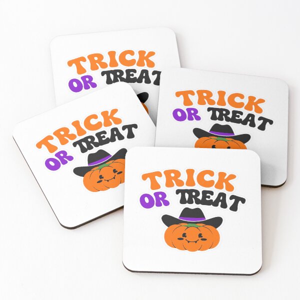 Item preview, Trick Or Treat Cowboy Pumpkin Halloween Text designed and sold by Custom Crest.