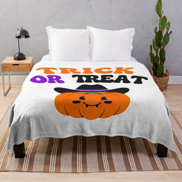Item preview, Trick Or Treat Cowboy Pumpkin Halloween Text designed and sold by Custom Crest.