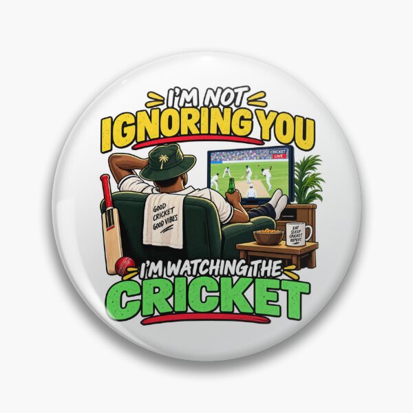 Item preview, Funny Cricket Fan – I'm Not Ignoring You designed and sold by mygiftideas.