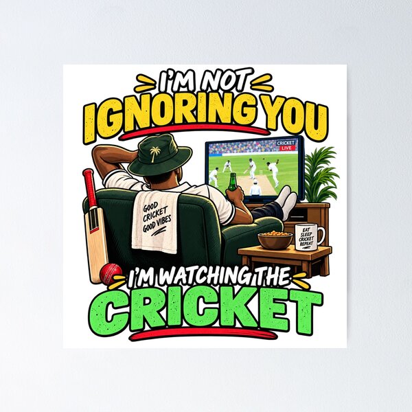 Item preview, Funny Cricket Fan – I'm Not Ignoring You designed and sold by mygiftideas.