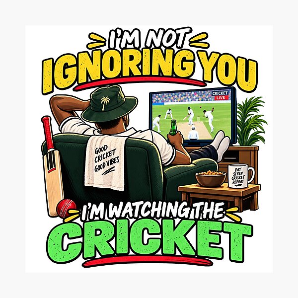 Item preview, Funny Cricket Fan – I'm Not Ignoring You designed and sold by mygiftideas.