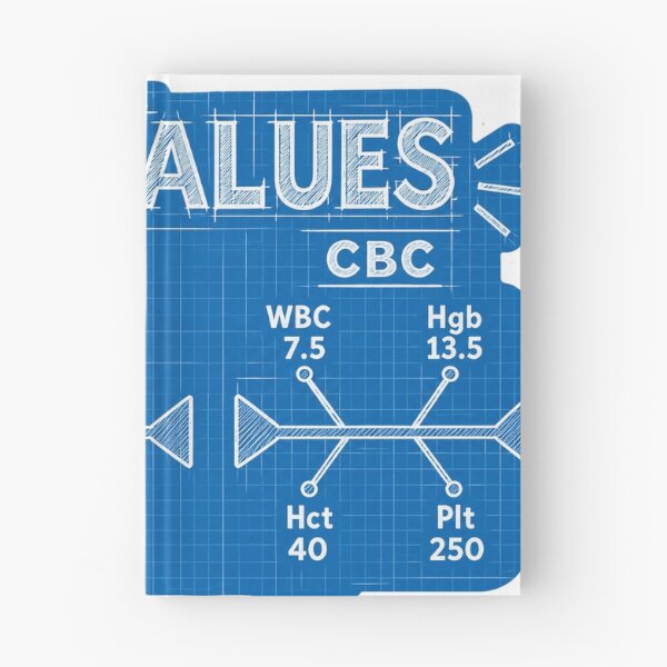 Item preview, Lab Values Fishbone Diagram Blueprint Nursing Student Sticker designed and sold by isokinetic.