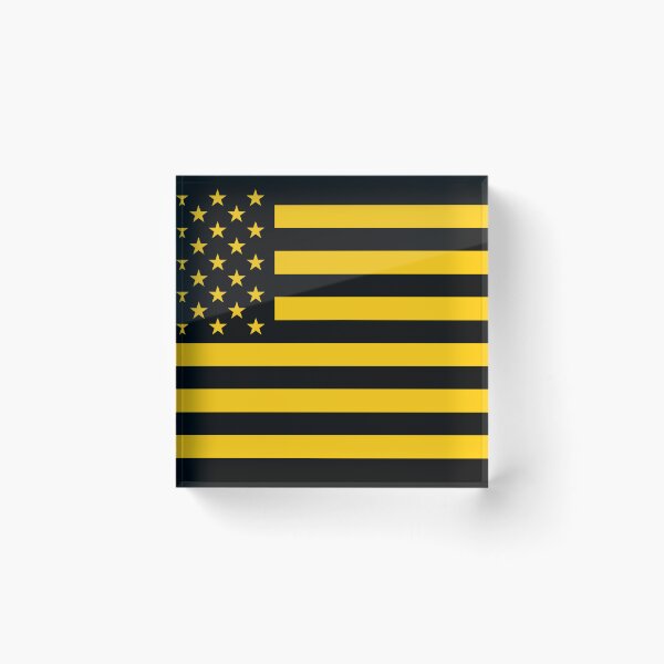 Item preview, Black and Gold American Flag designed and sold by Karate Octopus.