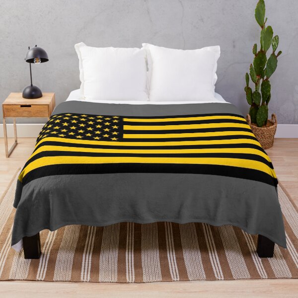 Item preview, Black and Gold American Flag designed and sold by Karate Octopus.