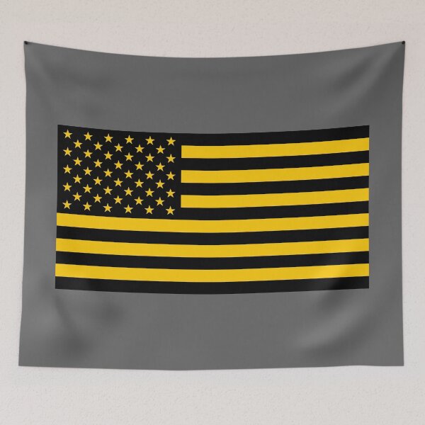 Item preview, Black and Gold American Flag designed and sold by Karate Octopus.