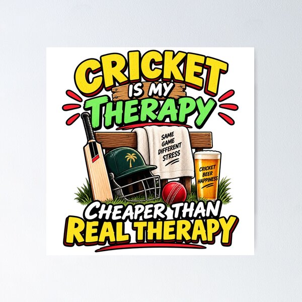 Item preview, Funny Cricket Gift – Cricket Is My Therapy designed and sold by mygiftideas.