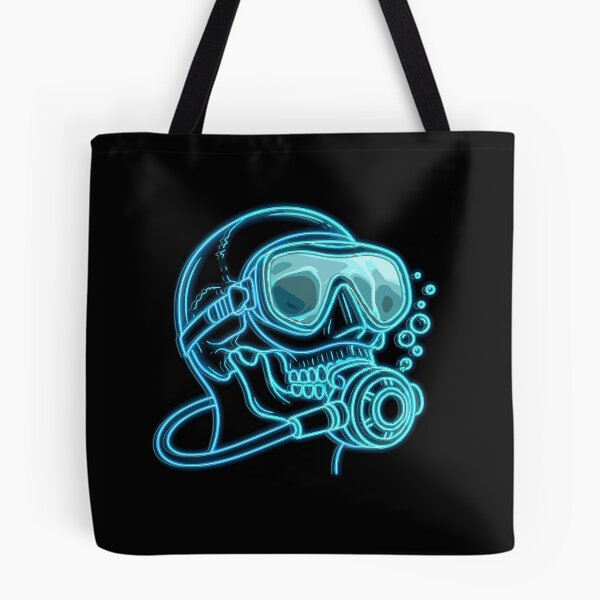 Item preview, Scuba Diving Skull Neon Diver's Skull designed and sold by Loona97.