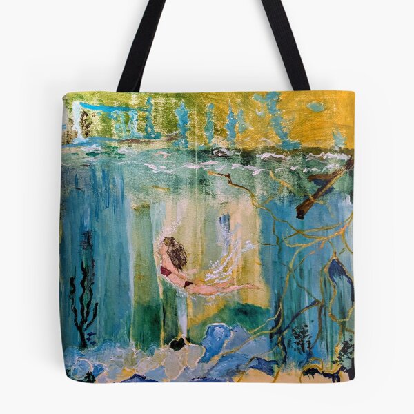 Item preview, Bathing woman enjoying underwater world  designed and sold by MiraBlue.
