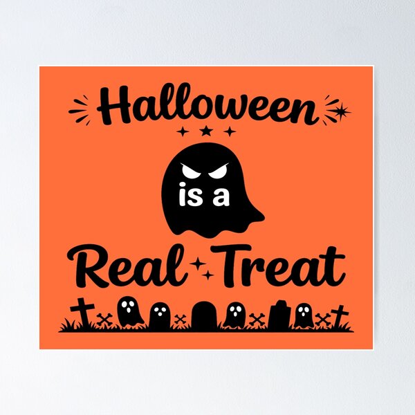 Item preview,  Halloween Is A Real Treat Funny Ghost Design designed and sold by Custom Crest.