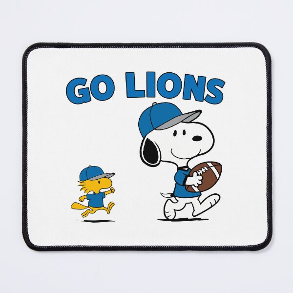 Item preview, Snoopy & Woodstock Detroit Lions Football Retro F619 designed and sold by GLUVY-THEME.