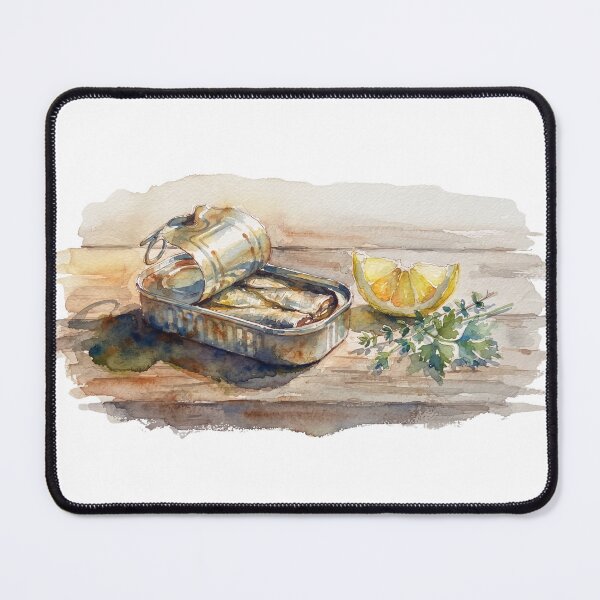 Item preview, Vintage Watercolour Sardine Tin Art designed and sold by made by Golightly x.
