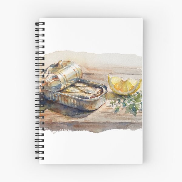 Item preview, Vintage Watercolour Sardine Tin Art designed and sold by made by Golightly x.