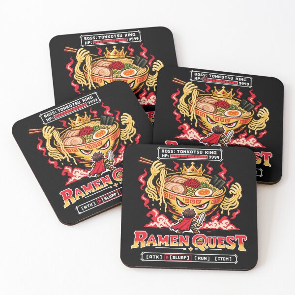 Item preview, RAMEN QUEST | Tonkotsu King RPG Boss Battle Pixel Art Design designed and sold by maaameee.