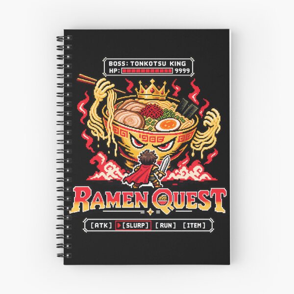 Item preview, RAMEN QUEST | Tonkotsu King RPG Boss Battle Pixel Art Design designed and sold by maaameee.