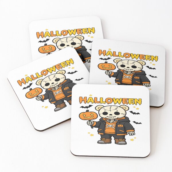Item preview, Halloween Skeleton Teddy Bear Pumpkin Lollipop designed and sold by Custom Crest.