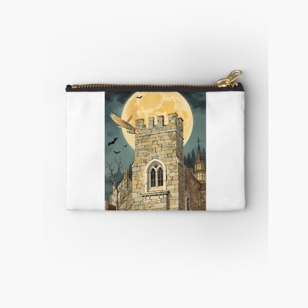 Item preview, Barn Owl and Harvest Moon, Vintage Halloween Print designed and sold by GildedFolio.