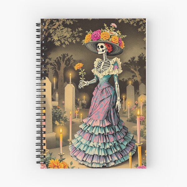 Item preview, La Catrina with Marigolds, Day of the Dead Wall Art designed and sold by GildedFolio.