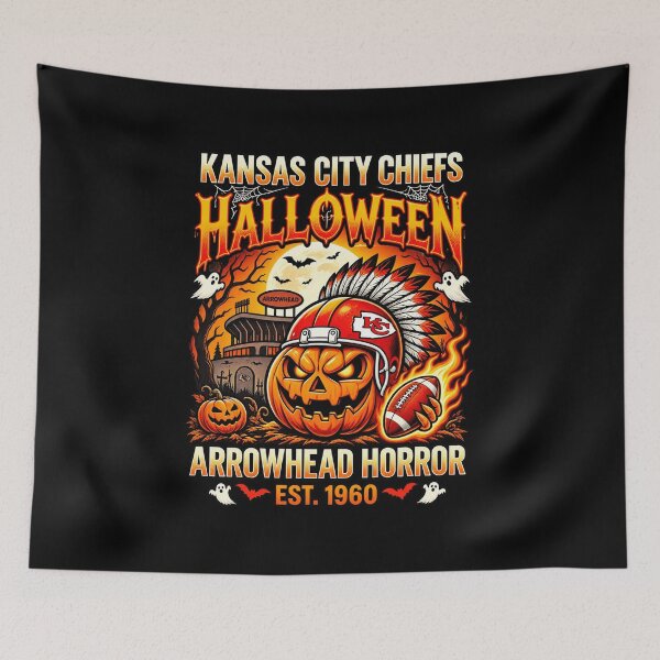 Item preview, Halloween Football Pumpkin Horror designed and sold by ChristiPeta.