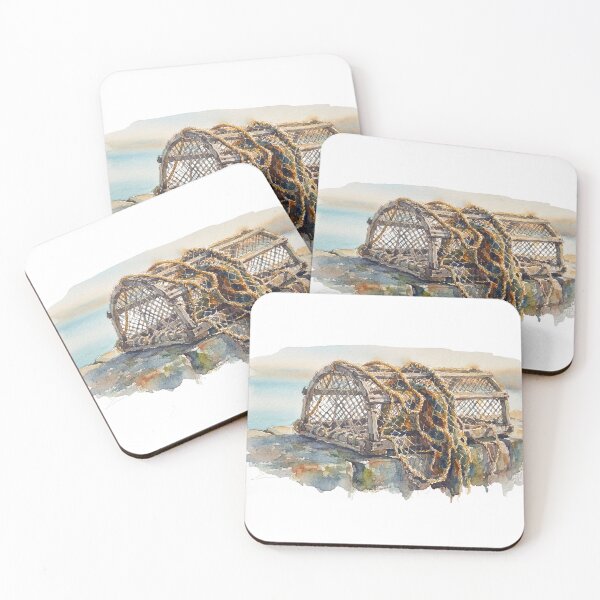Item preview, Vintage Lobster Pot Watercolour Art designed and sold by made by Golightly x.