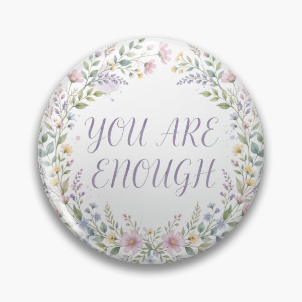 Item preview, You Are Enough Watercolor Wildflowers Positive Affirmation Sticker designed and sold by dostielee.