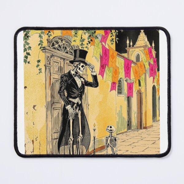 Item preview, El Catrin and His Dog, Day of the Dead Wall Art designed and sold by GildedFolio.