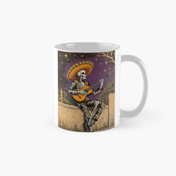 Item preview, Skeleton Mariachi Under the Stars, Day of the Dead Art designed and sold by GildedFolio.