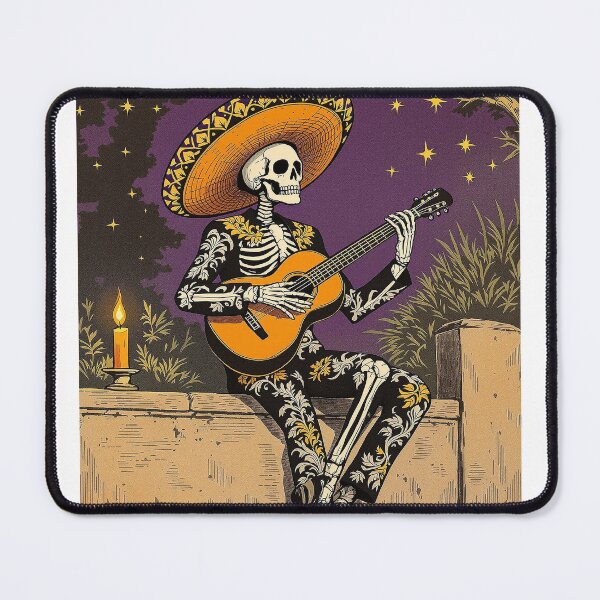 Item preview, Skeleton Mariachi Under the Stars, Day of the Dead Art designed and sold by GildedFolio.