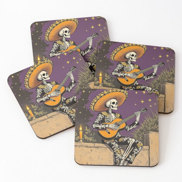 Item preview, Skeleton Mariachi Under the Stars, Day of the Dead Art designed and sold by GildedFolio.
