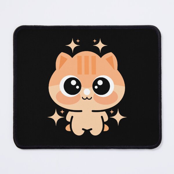 Item preview, Cute Sparkly Orange Kawaii Kitten Illustration designed and sold by AhmedZouita.