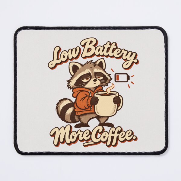 Item preview, Low Battery More Coffee - Funny Coffee Lover designed and sold by MotiveMint.