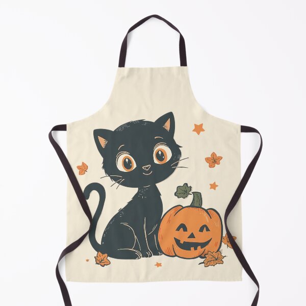 Item preview, Big-Eyed Black Cat and Jack-o'-Lantern - Cute Spooky Season Sticker designed and sold by Lu7u.