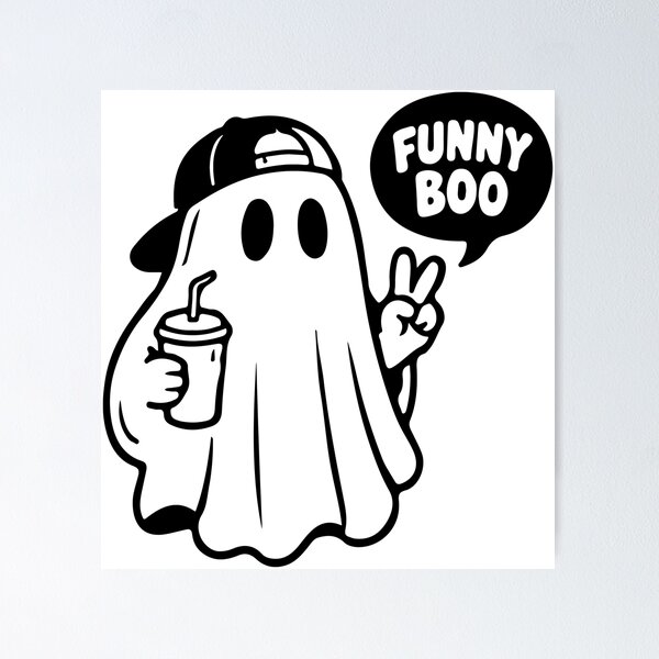Item preview, Funny Boo Iced Coffee Ghost  designed and sold by Brexmore3.