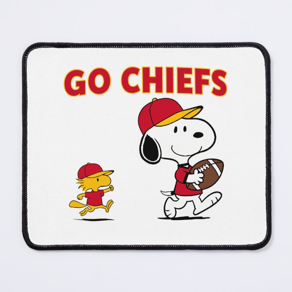 Item preview, Snoopy & Woodstock Kansas City Chiefs Football Retro F622 designed and sold by GLUVY-THEME.