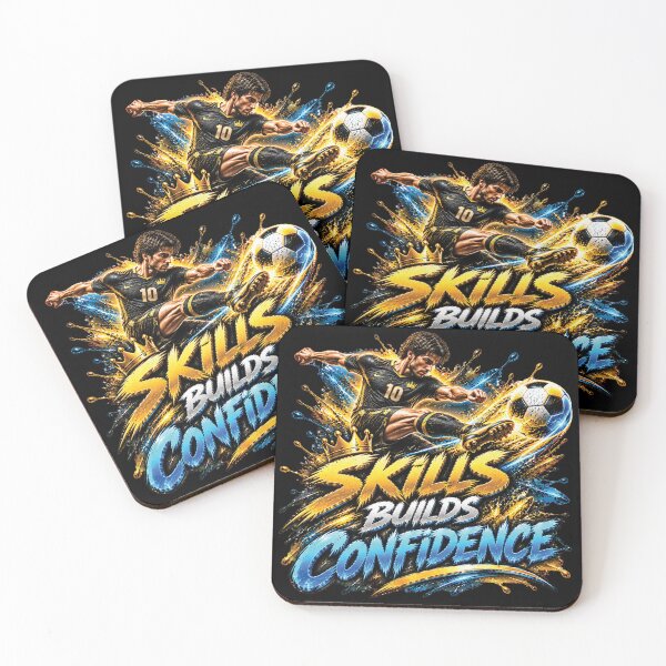 Item preview, Skills Build Confidence | Soccer Football Motivation Design designed and sold by M. Mamdouh Artworks.