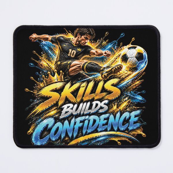 Item preview, Skills Build Confidence | Soccer Football Motivation Design designed and sold by M. Mamdouh Artworks.