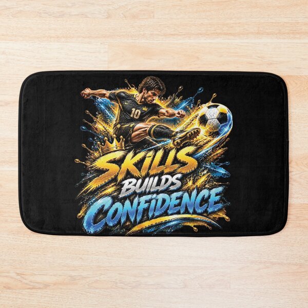 Item preview, Skills Build Confidence | Soccer Football Motivation Design designed and sold by M. Mamdouh Artworks.