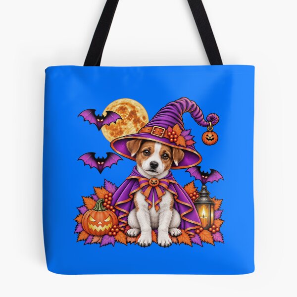 Item preview, Jack Russell Halloween Witch Costume & Spooky Pumpkin designed and sold by PixelsPaws.