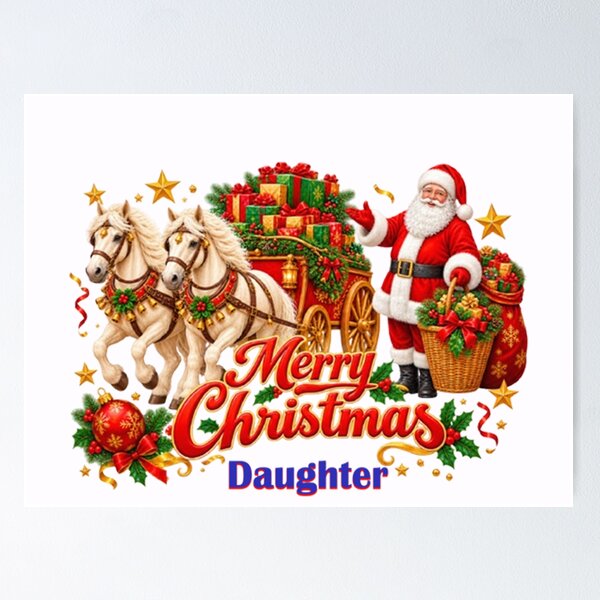 Item preview, Christmas Horse Carriage and Santa Gifts designed and sold by annenambiro.