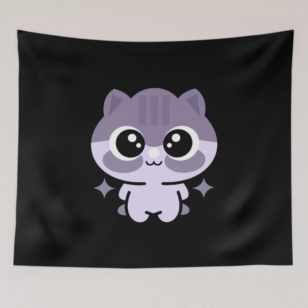 Item preview, Cute Purple Kawaii Kitten With Sparkles designed and sold by AhmedZouita.