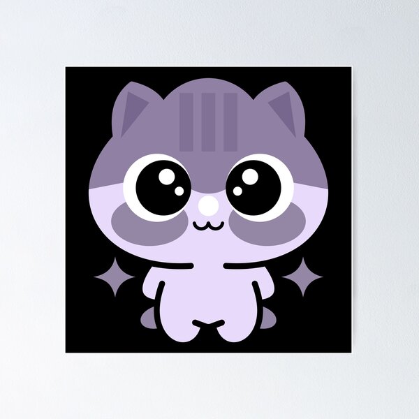 Item preview, Cute Purple Kawaii Kitten With Sparkles designed and sold by AhmedZouita.