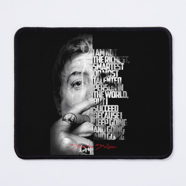 Item preview, Black And White Sylvester Stallone Quote Poster designed and sold by daelyn-beardsl.