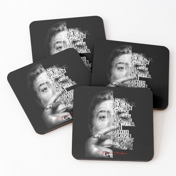 Item preview, Black And White Sylvester Stallone Quote Poster designed and sold by daelyn-beardsl.