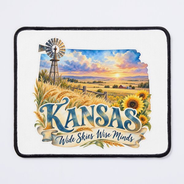 Item preview, Kansas Wide Skies Wise Minds designed and sold by Whimspired By Paxx.