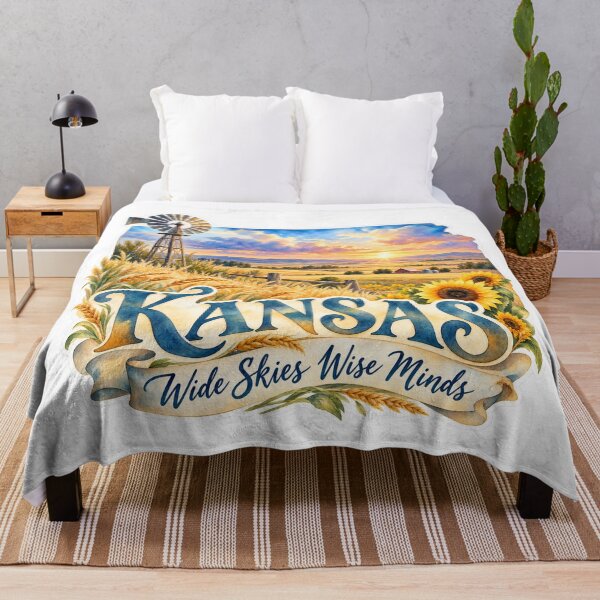 Item preview, Kansas Wide Skies Wise Minds designed and sold by Whimspired By Paxx.