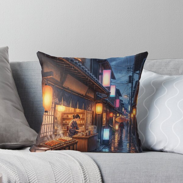 Item preview, Rainy Night Kyoto Dango Stall - Cozy Anime Aesthetic Notebook designed and sold by MissoStudio.