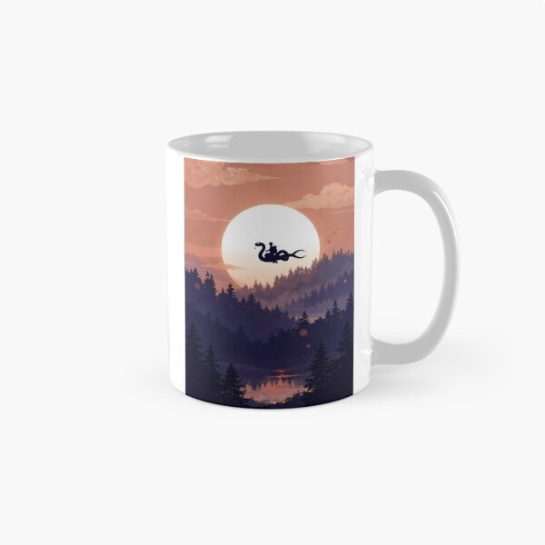 Item preview, Silhouette of Wizard on Flying Dragon designed and sold by IdeallArts.